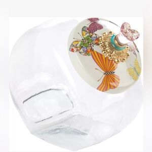 MACKENZIE CHILDS Butterfly Garden enamel Cookie Jar 1 Gallon